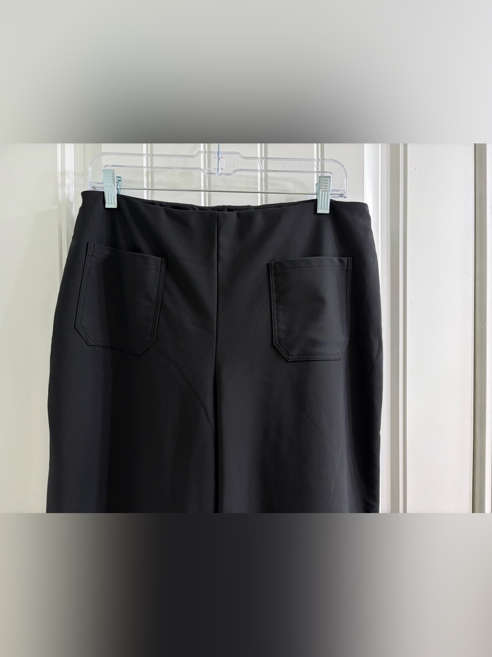 Mack + Liam Black Women's Wide Leg Pull On Cropped Culottes Pants 12 - Picture 3 of 8